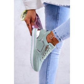 FB2 Chaussures de sport en daim sur une plate-forme Riverside vert clair 4