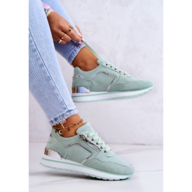 FB2 Chaussures de sport en daim sur une plate-forme Riverside vert clair 9