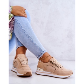 FB2 Chaussures De Sport En Daim Sur Une Plateforme Riverside Beige Foncé 6