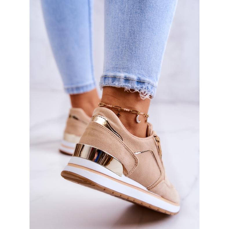 FB2 Chaussures De Sport En Daim Sur Une Plateforme Riverside Beige Foncé 2