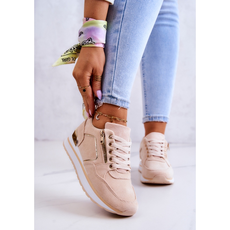 FB2 Chaussures de sport en daim sur la plate-forme Riverside beige clair 1