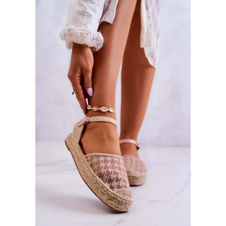 Espadrilles à boucle pour femmes Nude Charlene beige 1 Espadrilles à boucle pour femmes Nude Charlene beige 1