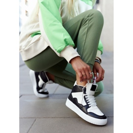 FG2 Chaussures de sport hautes pour femmes blanches et noires Megithoe le noir 2 FG2 Chaussures de sport hautes pour femmes blanches et noires Megithoe le noir 2