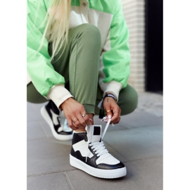 FG2 Chaussures de sport hautes pour femmes blanches et noires Megithoe le noir 1 FG2 Chaussures de sport hautes pour femmes blanches et noires Megithoe le noir 1