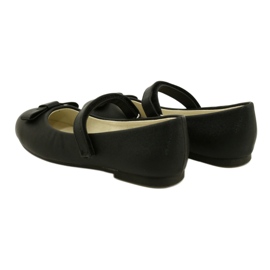 EVE Ballerines Noires Avec Noeud Velcro MISSE 5