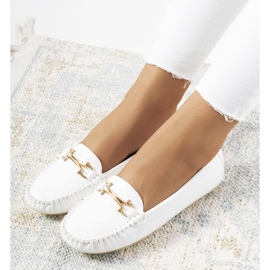 Mocassins femme Petterd blancs 1