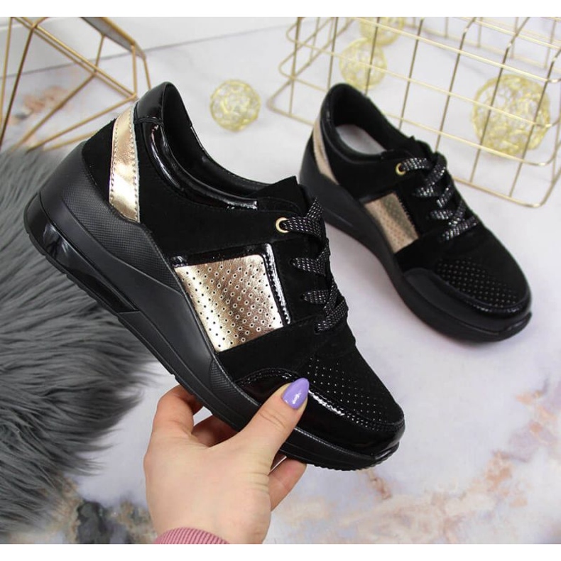 Baskets compensées S. Barski W OLI162A noir 1