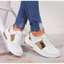 Baskets compensées S. Barski W OLI162B blanc blanche 2