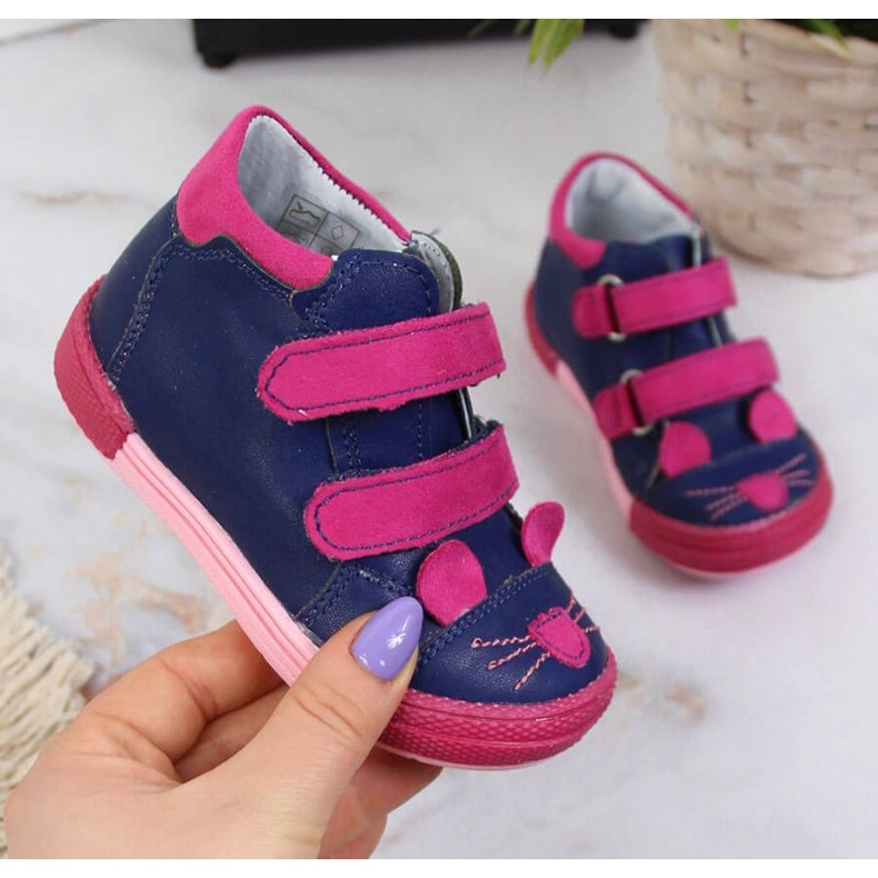 Bottines à scratch Kornecki Jr 6776 bleu marine 1