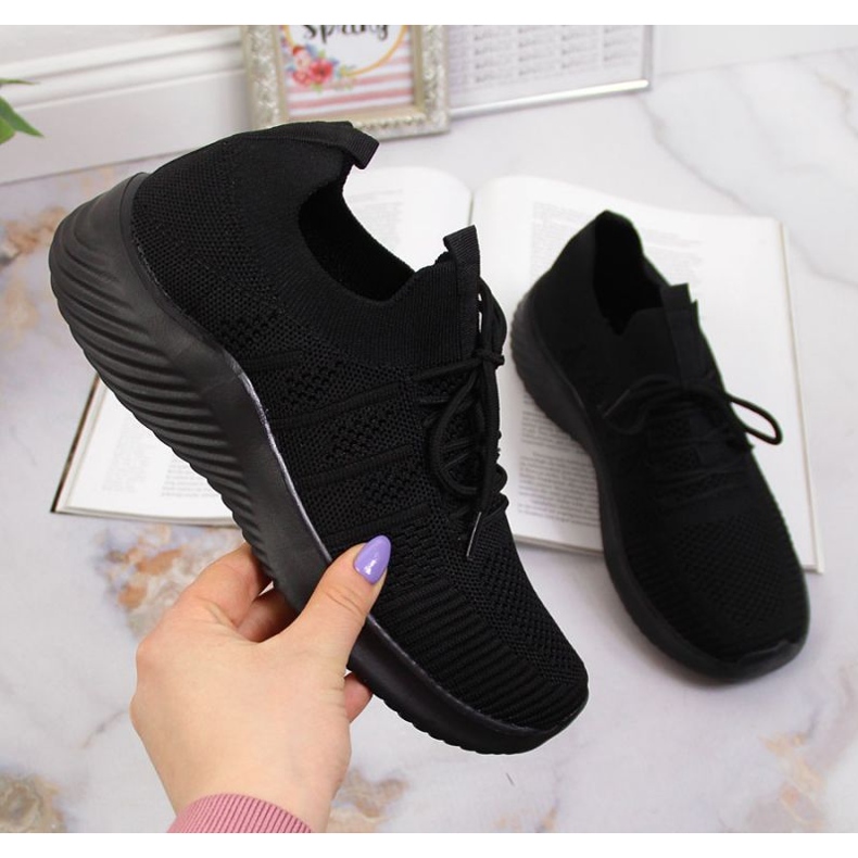 Chaussures de sport noires à enfiler Filippo W PAW341 le noir 1 Chaussures de sport noires à enfiler Filippo W PAW341 le noir 1