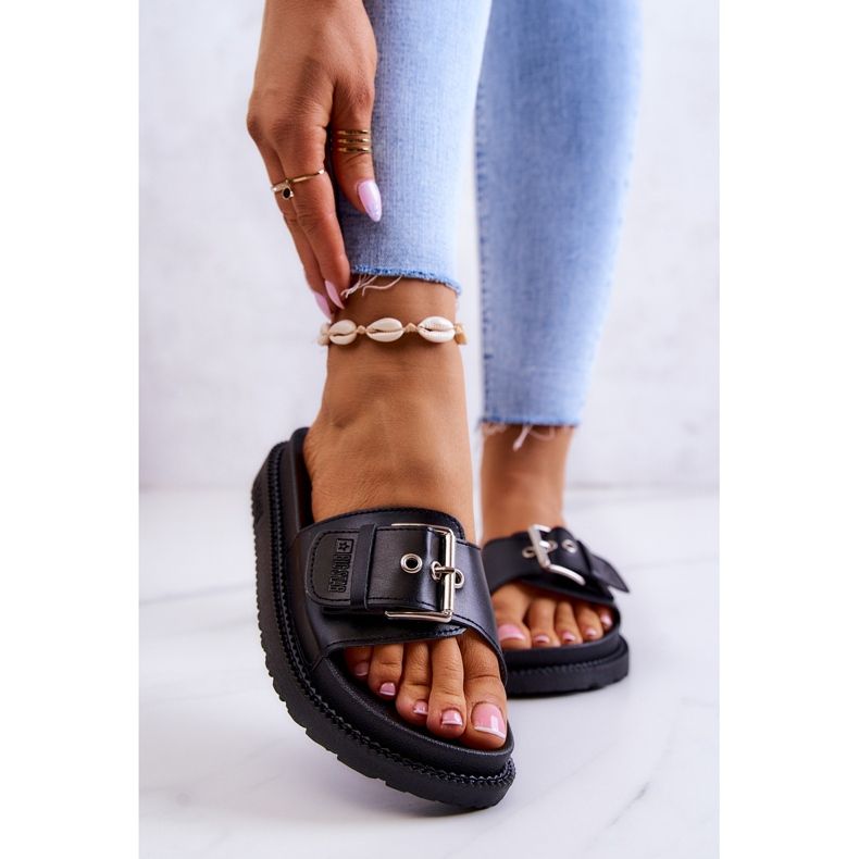 Chaussons Classiques Avec Boucle Big Star JJ274A307 Noir 1