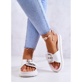 Chaussons Classiques Avec Boucle Big Star JJ274A309 Blanc blanche 2