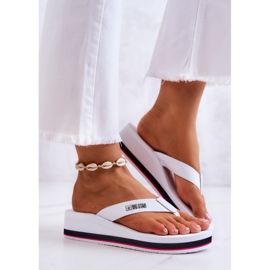 Tongs pour femmes sur le coin Big Star JJ274A333 Blanc 2