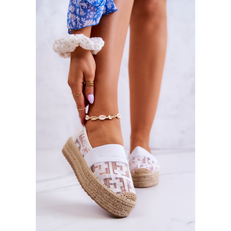 FE1 Espadrilles À Enfiler Berkaley Blanches Femme 1