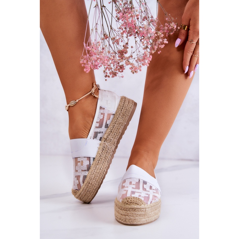 FE1 Espadrilles À Enfiler Berkaley Blanches Femme 2