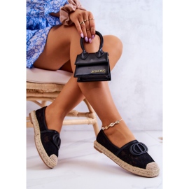 Espadrilles en dentelle pour femmes avec décoration Summer Dream noire le noir 2