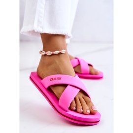 Chaussons mousse femme Big Star JJ274A520 Rose 2