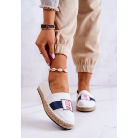 Espadrilles à enfiler pour femme Big Star JJ274964 Blanc et bleu marine 1