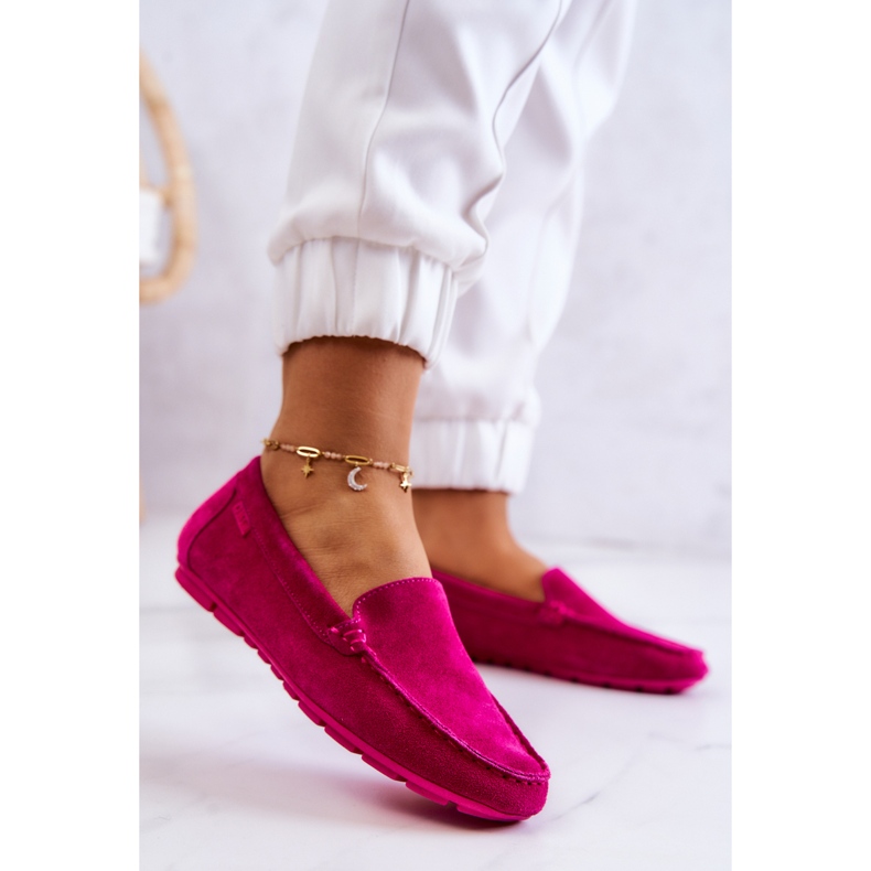 Mocassins Femme Daim Big Star JJ274656 Fuchsia rose 2