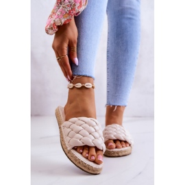 Chaussons Cuir Tressé Big Star JJ274922 Beige 1 Chaussons Cuir Tressé Big Star JJ274922 Beige 1