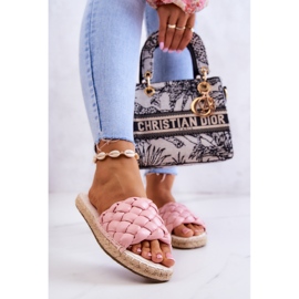 Chaussons Cuir Tressé Big Star JJ274921 Rose 2 Chaussons Cuir Tressé Big Star JJ274921 Rose 2