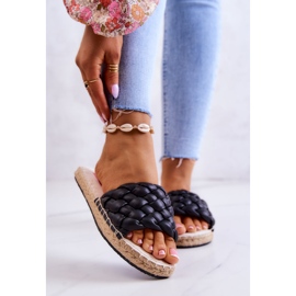Chaussons Cuir Tressé Big Star JJ274919 Noir 1