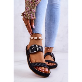 Chaussons à la mode avec une boucle Big Star JJ274730 Noir 2