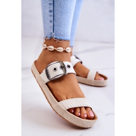 Chaussons à la mode avec une boucle Big Star JJ274729 Blanc 2