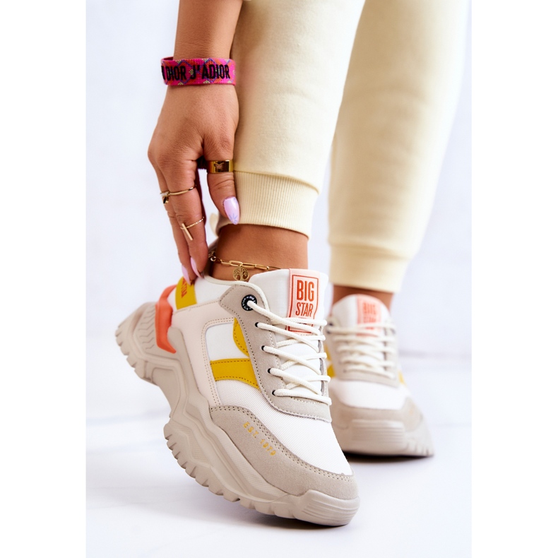Chaussures de sport femme Big Star JJ274A411 Blanc et Beige 2