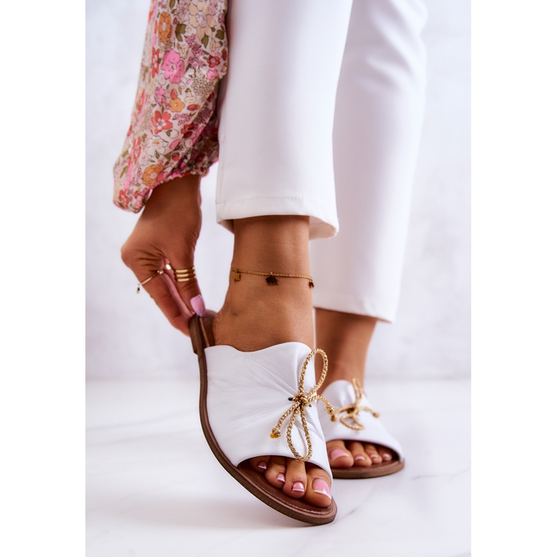 Chaussons Femme Cuir Nicole 2659/003 Blanc 1