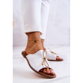 Chaussons Femme Cuir Nicole 2659/003 Blanc 2