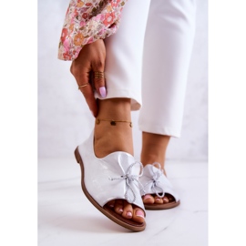 Ballerines Femme Cuir Nicole 2660/005 Blanc-Argent blanche 1