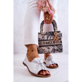 Ballerines Femme Cuir Nicole 2660/005 Blanc-Argent 2