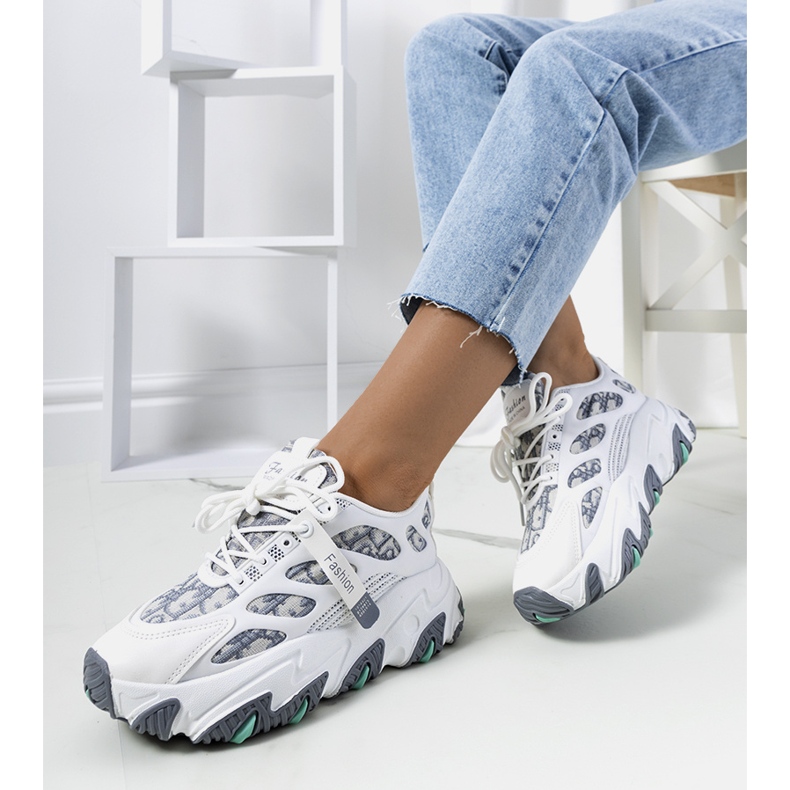 Baskets blanches pour femmes de Melsen multicolore 1