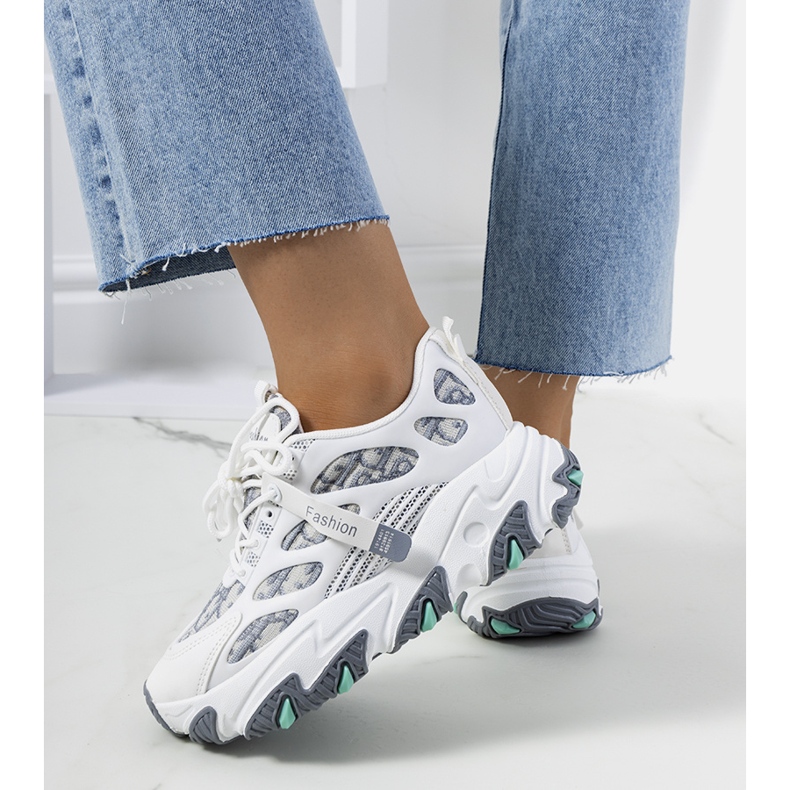 Baskets blanches pour femmes de Melsen multicolore 2