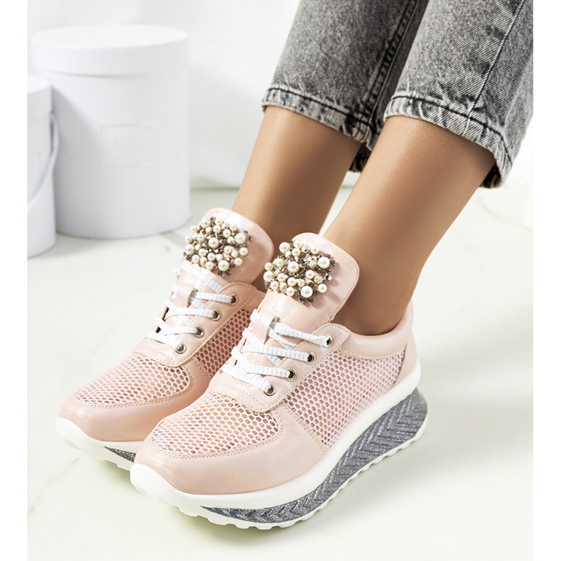 Baskets roses holographiques Saggers 1