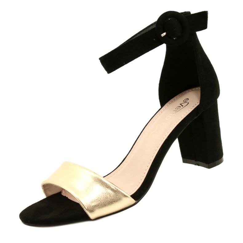 Sandales à talons noires et dorées Evento 20SD98-1617 le noir d'or 3