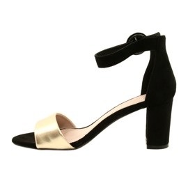 Sandales à talons noires et dorées Evento 20SD98-1617 1
