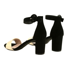 Sandales à talons noires et dorées Evento 20SD98-1617 4