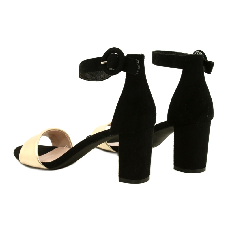 Sandales à talons noires et dorées Evento 20SD98-1617 4