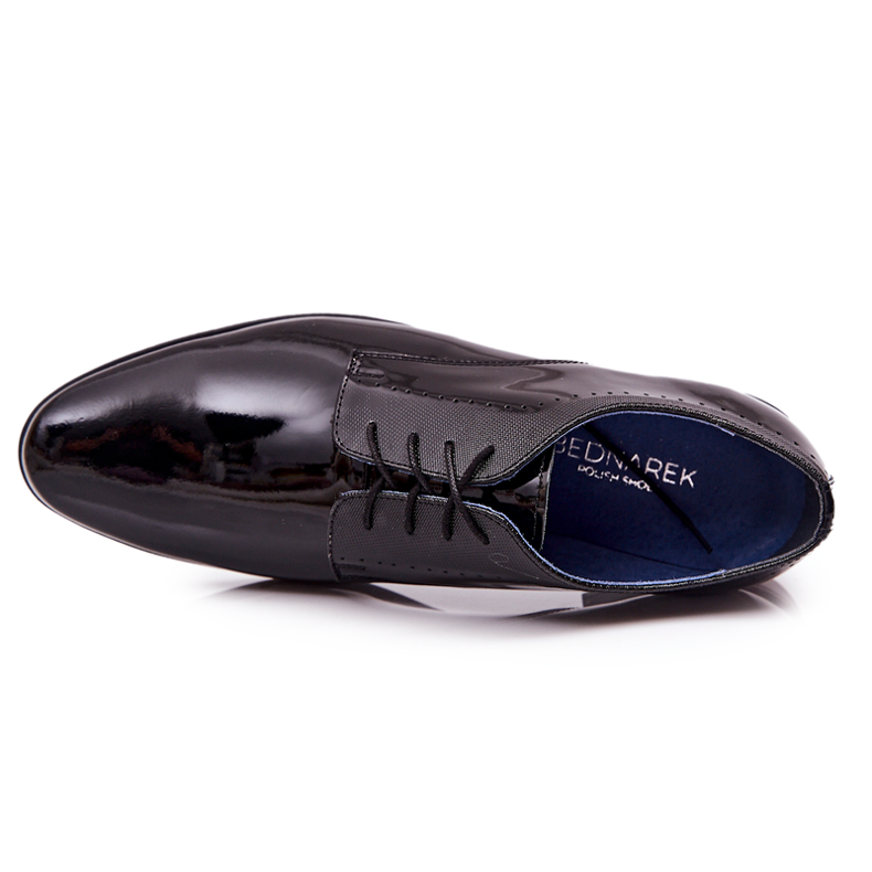 Bednarek Polish Shoes Chaussures Élégantes En Cuir Laqué Bednarek 724 Noir 1