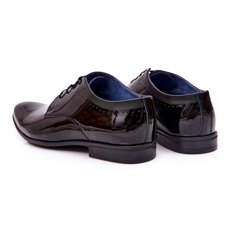 Bednarek Polish Shoes Chaussures Élégantes En Cuir Laqué Bednarek 724 Noir 3