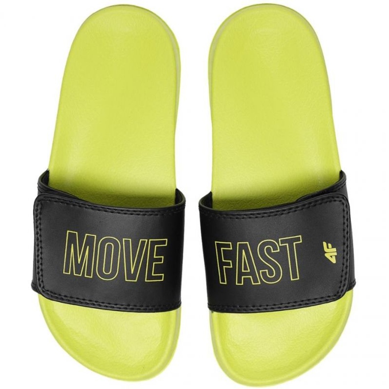 4F Jr HJL22 JKLM002 72N pantoufles noir vert 1