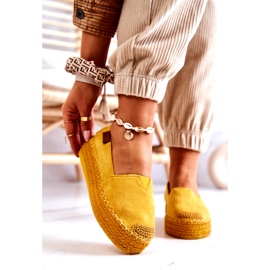 Inna Espadrilles à enfiler en daim jaune Lesley 2