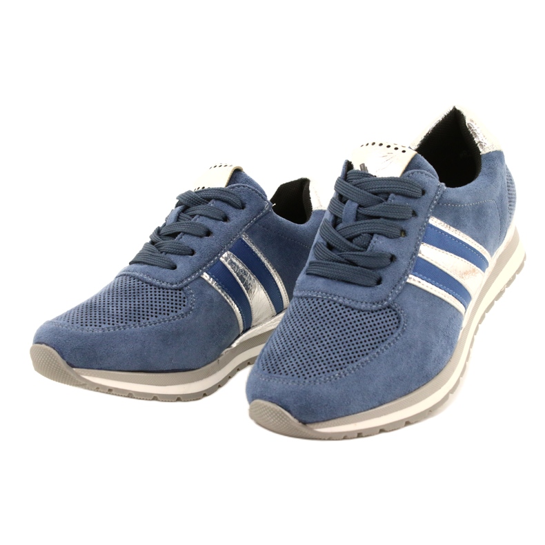M.Daszyński Chaussures de sport pour femmes bleues MR2169 2 M.Daszyński Chaussures de sport pour femmes bleues MR2169 2