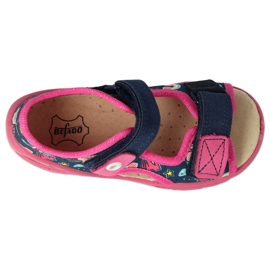 Befado chaussures pour enfants pu 065P172 bleu marine rose 1