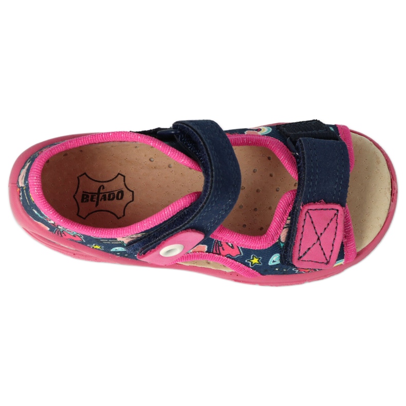 Befado chaussures pour enfants pu 065P172 bleu marine rose 1