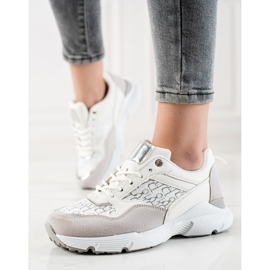 Renda Baskets élégantes beige blanc argent 2