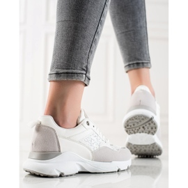 Renda Baskets élégantes beige blanc argent 1