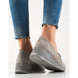 Filippo Richelieus En Cuir Sur La Plateforme gris 1 Filippo Richelieus En Cuir Sur La Plateforme gris 1